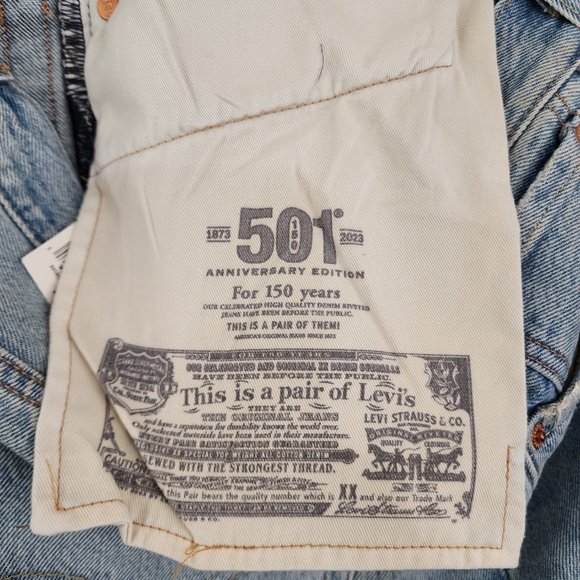 Levi's Premium 501 150th Anniversary Edition Straight Leg Jeans Size 28x32 NWT - Picture 9 of 13